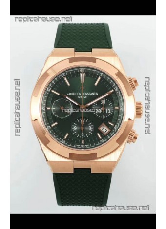 Vacheron Constantin Overseas Chronograph Rose Gold Green Dial Super Clone Watch 