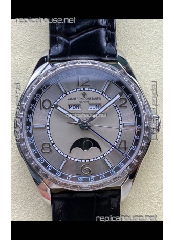 Vacheron Constantin Fiftysix Moonphase Steel Dial Steel Case Swiss Replica Watch 