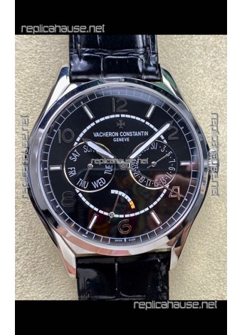 Vacheron Constantin Fiftysix Day-Date Stainless Steel Black Dial Swiss Replica Watch 