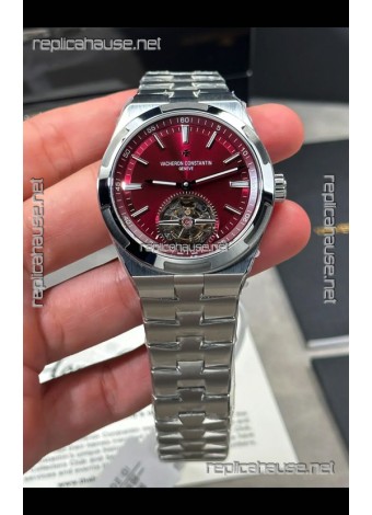 Vacheron Constantin Overseas Tourbillon Red Dial Super Clone Watch 