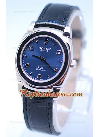 Rolex Cellini Cestello Ladies Swiss Watch All Blue