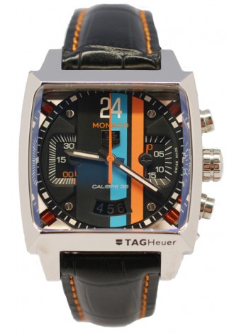 Tag Heuer Monaco Concept 24 Swiss Watch in Black Dial and Steel Case