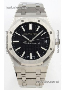 Royal Oak 15510 Black Dial FREE SPRUNG MVMNT Super Clone Watch 