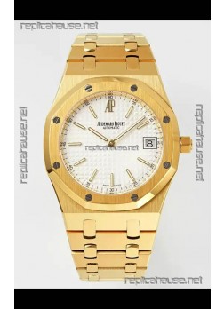 Royal Oak Jumbo 15202BA Yellow Gold Casing 39MM Super Clone Watch 