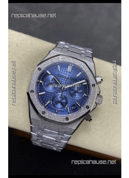 Royal Oak Chrono 26240 Frosted White Gold Ice Blue Dial Super Clone Watch