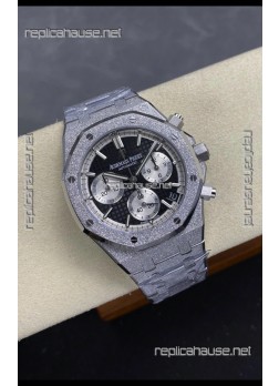 Royal Oak Chrono 26240 Frosted White Gold Black Dial Super Clone Watch