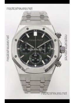 Royal Oak Chrono 26240 Green Dial FREE SPRUNG MVMNT Steel Caing Super Clone Watch 