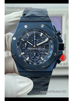 Royal Oak Offshore Blue DLC Coating Chronograph Super Clone Watch 