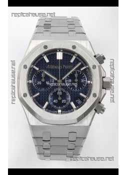 Royal Oak Chrono 26240 Blue Dial FREE SPRUNG MVMNT Steel Caing Super Clone Watch 