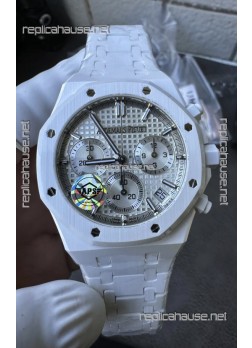 Royal Oak Chrono 26240 White Ceramic Super Clone Watch 