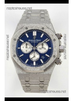 Royal Oak Chrono 26331 Frosted White Gold Blue Dial Super Clone Watch 