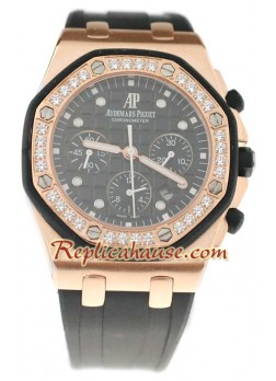Audemars Piguet Offshore Swiss Wristwatch in Pink Gold ADPGT60