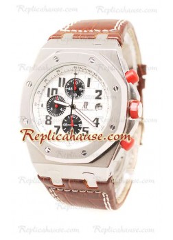 Audemars Piguet Royal Oak Offshore White Dial in Leather Strap ADPGT131