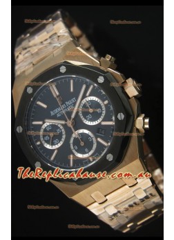 Audemars Piguet Royal Oak Rose Gold in Blue Ceramic Dial - 1:1 Mirror Replica