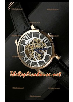 Mens Ronde De Cartier Replica Watch in Gold Casing - 43MM
