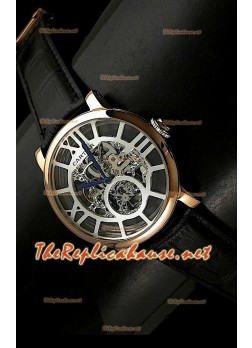Mens Ronde De Cartier Replica Watch in Gold Casing - 43MM