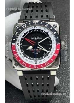 Bell and Ross BR03 GMT Compass Red/Black Bezel Swiss Replica Watch 