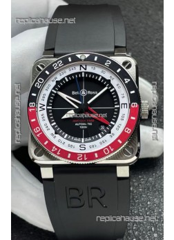 Bell and Ross BR03 GMT Compass Red/Black Bezel Swiss Replica Watch 