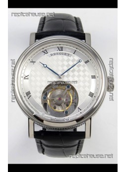 Breguet Classique Tourbillon Stainless Steel Roman Dial Super Clone Watch 