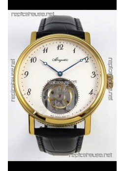 Breguet Classique Tourbillon Yellow Gold Numerals Dial Super Clone Watch 