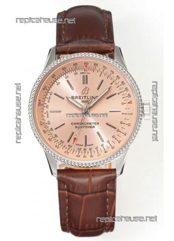 Navitimer Automatic 36 Champange Dial Steel Casing Super Clone Watch 