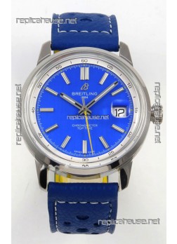 Top Time B31 38mm Blue Dial Yellow Seconds Hands Super Clone Watch 