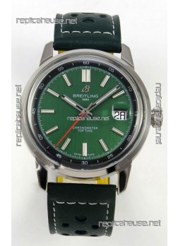 Top Time B31 38mm Green Dial Red Seconds Hands Super Clone Watch 