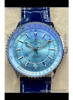Breitling Navitimer 01 GMT Ice Blue Dial Swiss Replica Watch 