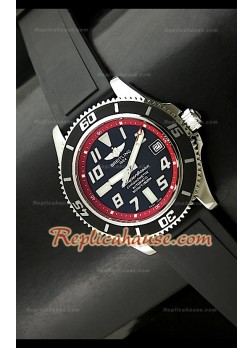 Breitling SuperOcean Swiss Watch in Black dial and Red Borders