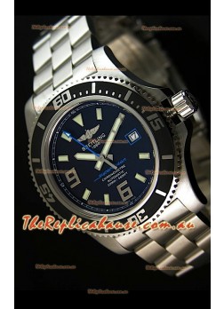 Breitling SuperOcean Abyss Swiss Replica Watch - 1:1 Mirror Replica - 44MM Blue Markers