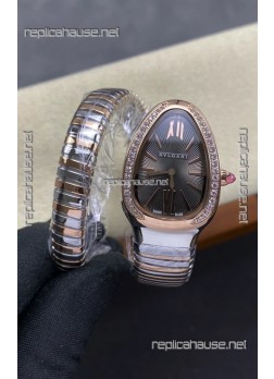 Serpenti Two Tone Grey Dial Super Clone Replica Watch