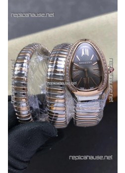 Serpenti Tubogas Double Spiral Grey Dial Two Tone Super Clone Watch 