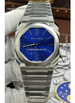 Octo Finissmo 7MM Thick Blue Dial Super Clone Watch 