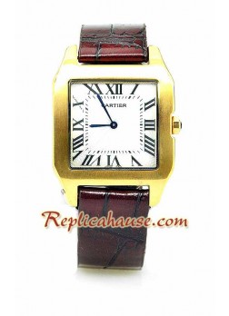 Cartier Dumont Leather Wristwatch CTR90