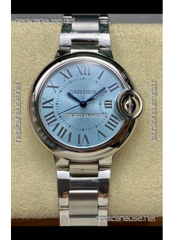 Ballon De Cartier Automatic Ice Blue 36MM Dial Super Clone Watch 