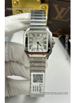 Cartier Santos Swiss Quartz 27MM Steel Dial Super Clone Watch