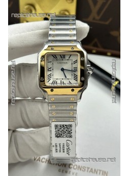 Cartier Santos Swiss Quartz 27MM Two Tone Super Clone Watch