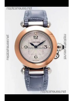 Pasha De Cartier Rose Gold Casing Watch 30MM Super Clone Watch 