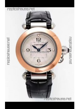 Pasha De Cartier Rose Gold Casing Watch 30MM Super Clone Watch 