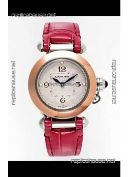Pasha De Cartier Rose Gold Casing Watch 30MM Super Clone Watch 