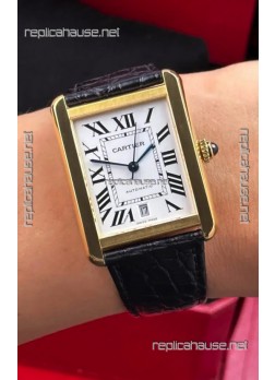 Cartier Tank Solo Swiss Automatic 31MM Yellow Gold Super Clone Watch 