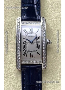 Cartier Tank Americaine Swiss Quartz 19mm Steel Casing Swiss Replica Watch 