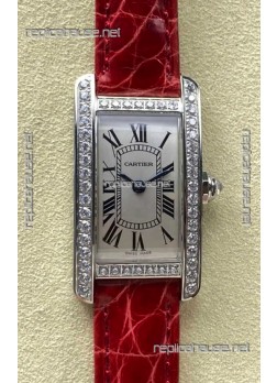 Cartier Tank Americaine Swiss Quartz 19mm Steel Casing Swiss Replica Watch 