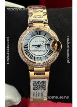 Ballon De Cartier Automatic 33MM Rose Gold Super Clone Watch 