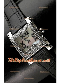 Chopard Happy Sport Ladies Watch in Black Leather Strap