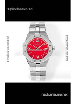 Chopard Alpine Eagle Stainless Steel Red Dial Super Clone Replica Watch