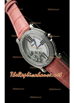 Chopard Happy Sport Ladies Watch with Diamonds Bezel
