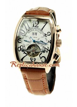 Franck Muller Conquistador Pink Gold Tourbillon Wristwatch FRMLLER30