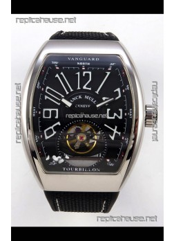 Franck Muller V45 Tourbillon Stainless Steel Diamonds Nylon Strap Super Clone Watch 