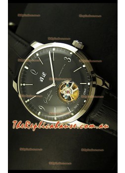 Glashuette Tourbillon Japanese Replica Watch in Black Dial